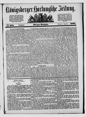 Königsberger Hartungsche Zeitung vom 12.09.1888