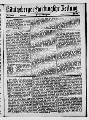 Königsberger Hartungsche Zeitung vom 14.09.1888