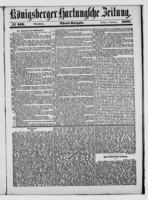 Königsberger Hartungsche Zeitung vom 17.09.1888