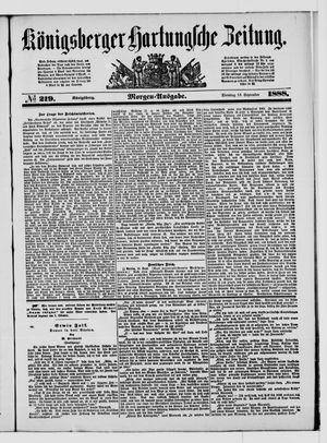 Königsberger Hartungsche Zeitung vom 18.09.1888