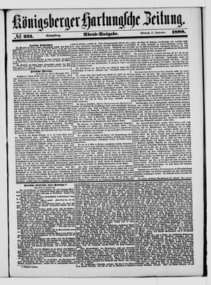 Königsberger Hartungsche Zeitung vom 19.09.1888
