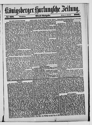 Königsberger Hartungsche Zeitung vom 21.09.1888