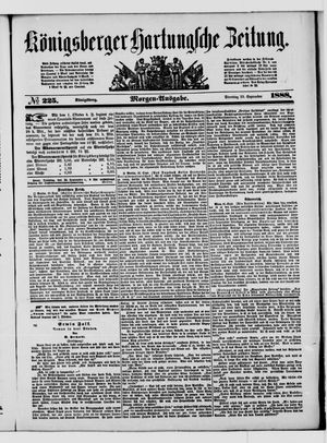 Königsberger Hartungsche Zeitung vom 25.09.1888