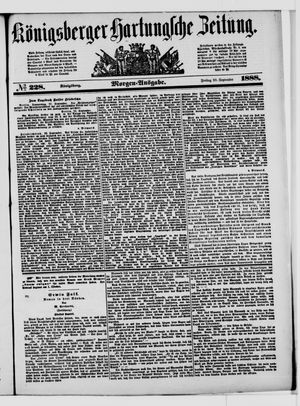 Königsberger Hartungsche Zeitung vom 28.09.1888