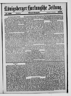 Königsberger Hartungsche Zeitung vom 29.09.1888