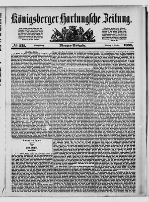 Königsberger Hartungsche Zeitung vom 02.10.1888