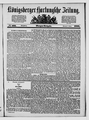 Königsberger Hartungsche Zeitung vom 03.10.1888