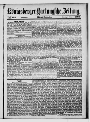 Königsberger Hartungsche Zeitung vom 04.10.1888
