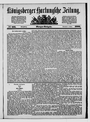 Königsberger Hartungsche Zeitung on Oct 6, 1888