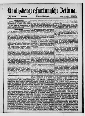 Königsberger Hartungsche Zeitung vom 10.10.1888