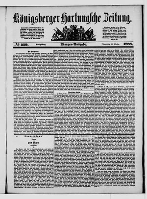 Königsberger Hartungsche Zeitung vom 11.10.1888