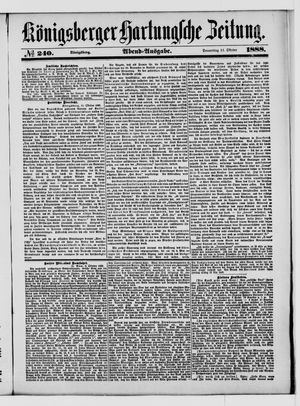 Königsberger Hartungsche Zeitung vom 11.10.1888