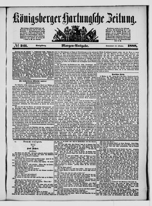Königsberger Hartungsche Zeitung vom 13.10.1888