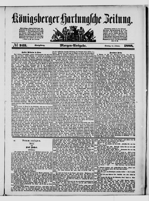 Königsberger Hartungsche Zeitung vom 14.10.1888