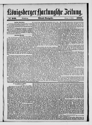 Königsberger Hartungsche Zeitung vom 15.10.1888