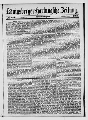 Königsberger Hartungsche Zeitung vom 16.10.1888