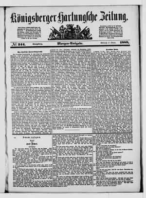 Königsberger Hartungsche Zeitung vom 17.10.1888