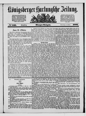 Königsberger Hartungsche Zeitung vom 18.10.1888
