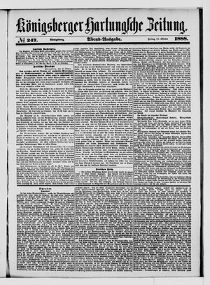 Königsberger Hartungsche Zeitung vom 19.10.1888