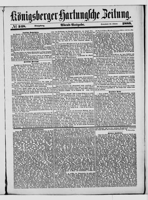 Königsberger Hartungsche Zeitung vom 20.10.1888