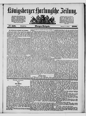 Königsberger Hartungsche Zeitung vom 21.10.1888