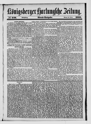 Königsberger Hartungsche Zeitung vom 22.10.1888