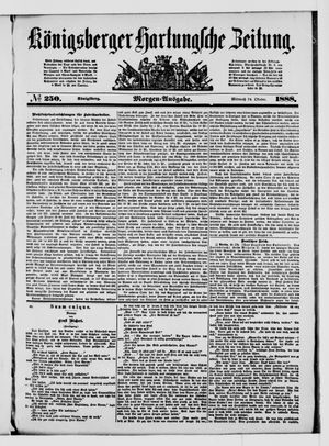 Königsberger Hartungsche Zeitung vom 24.10.1888