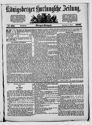 Königsberger Hartungsche Zeitung on Oct 25, 1888