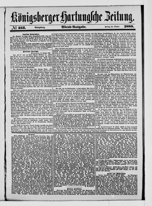 Königsberger Hartungsche Zeitung vom 26.10.1888