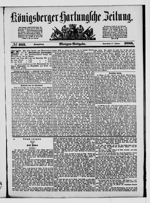 Königsberger Hartungsche Zeitung vom 27.10.1888