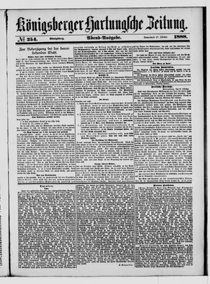 Königsberger Hartungsche Zeitung vom 27.10.1888