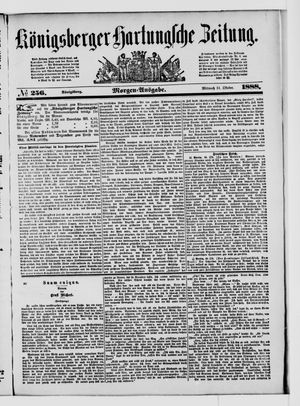 Königsberger Hartungsche Zeitung vom 31.10.1888