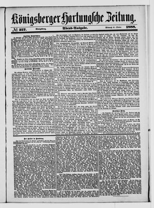 Königsberger Hartungsche Zeitung vom 31.10.1888