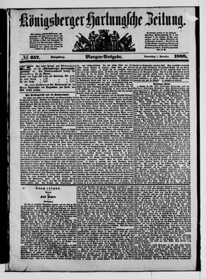 Königsberger Hartungsche Zeitung vom 01.11.1888
