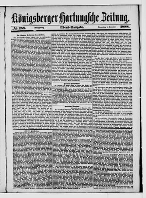 Königsberger Hartungsche Zeitung vom 01.11.1888