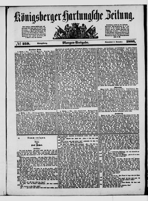 Königsberger Hartungsche Zeitung vom 03.11.1888