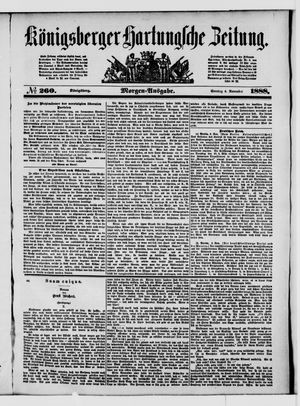 Königsberger Hartungsche Zeitung vom 04.11.1888