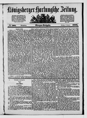 Königsberger Hartungsche Zeitung vom 06.11.1888