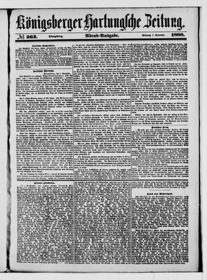 Königsberger Hartungsche Zeitung vom 06.11.1888
