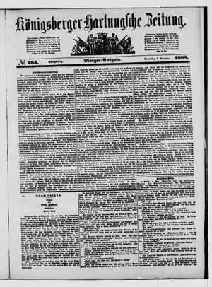 Königsberger Hartungsche Zeitung vom 07.11.1888