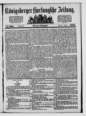 Königsberger Hartungsche Zeitung vom 08.11.1888