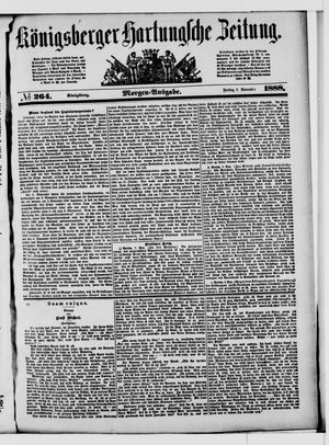 Königsberger Hartungsche Zeitung vom 09.11.1888