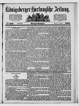 Königsberger Hartungsche Zeitung vom 11.11.1888