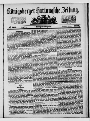 Königsberger Hartungsche Zeitung vom 14.11.1888