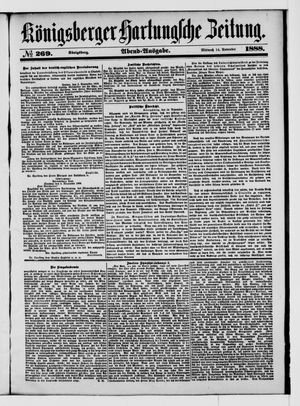 Königsberger Hartungsche Zeitung vom 14.11.1888