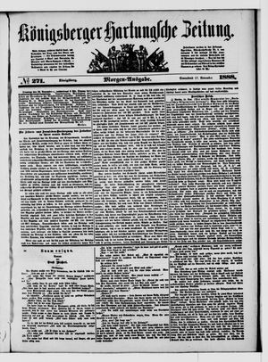 Königsberger Hartungsche Zeitung vom 17.11.1888