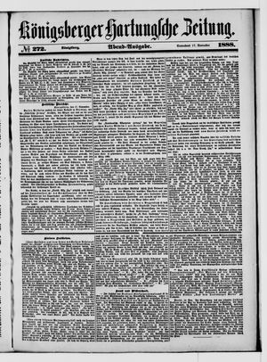 Königsberger Hartungsche Zeitung vom 17.11.1888