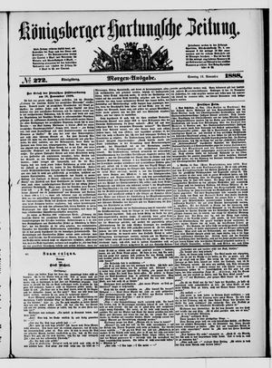 Königsberger Hartungsche Zeitung vom 18.11.1888