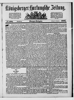 Königsberger Hartungsche Zeitung vom 23.11.1888