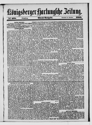 Königsberger Hartungsche Zeitung vom 24.11.1888